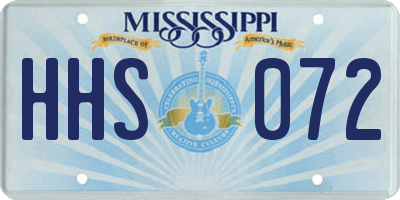 MS license plate HHS072