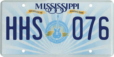 MS license plate HHS076