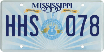 MS license plate HHS078