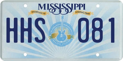 MS license plate HHS081