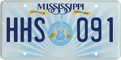 MS license plate HHS091