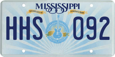 MS license plate HHS092