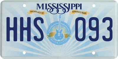 MS license plate HHS093