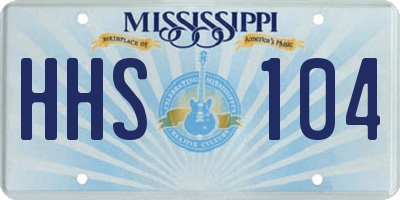 MS license plate HHS104
