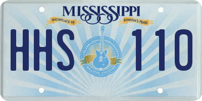 MS license plate HHS110