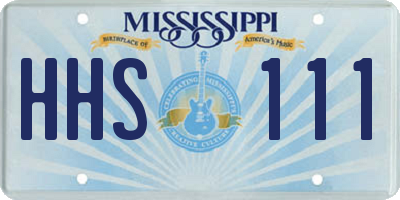 MS license plate HHS111