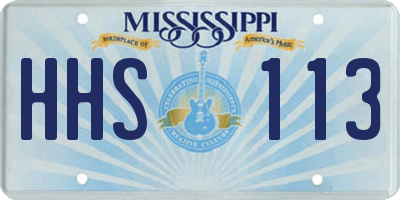 MS license plate HHS113