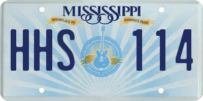 MS license plate HHS114