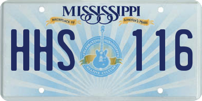 MS license plate HHS116