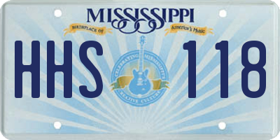 MS license plate HHS118