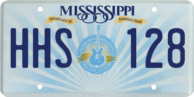 MS license plate HHS128