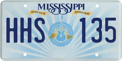 MS license plate HHS135