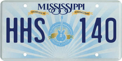 MS license plate HHS140