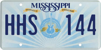 MS license plate HHS144