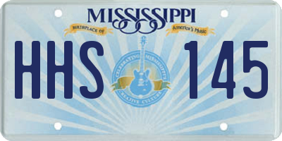 MS license plate HHS145
