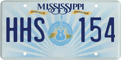 MS license plate HHS154