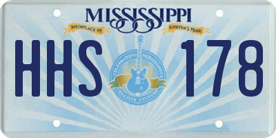 MS license plate HHS178