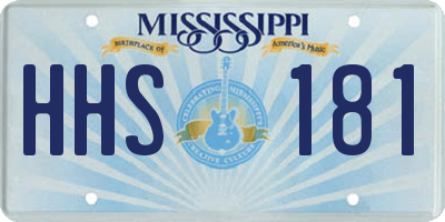MS license plate HHS181