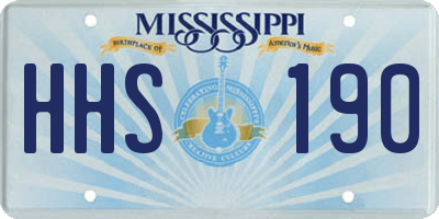 MS license plate HHS190