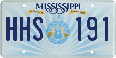 MS license plate HHS191