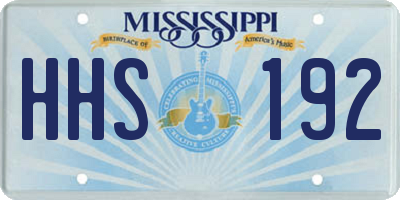 MS license plate HHS192