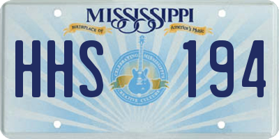 MS license plate HHS194