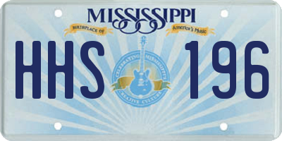 MS license plate HHS196