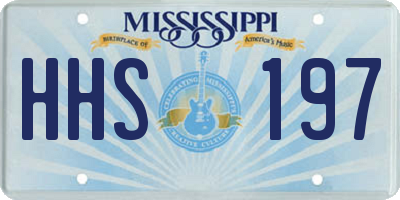 MS license plate HHS197