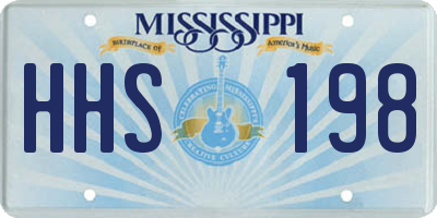 MS license plate HHS198