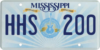 MS license plate HHS200
