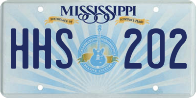 MS license plate HHS202