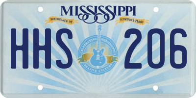 MS license plate HHS206