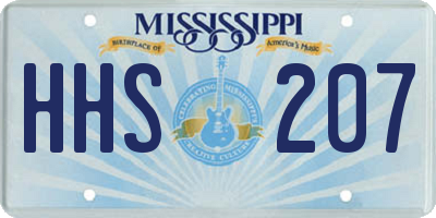 MS license plate HHS207