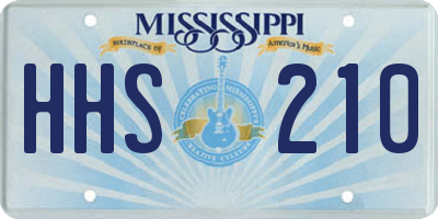 MS license plate HHS210