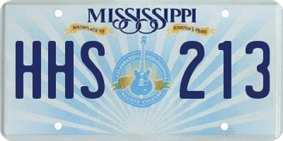 MS license plate HHS213