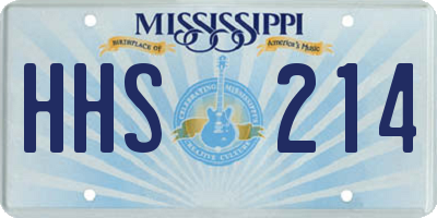 MS license plate HHS214