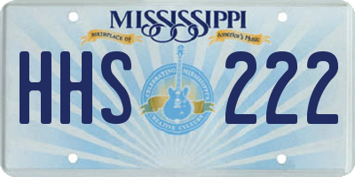 MS license plate HHS222