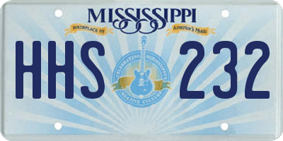 MS license plate HHS232