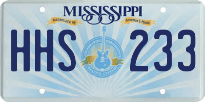 MS license plate HHS233