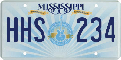 MS license plate HHS234