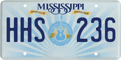 MS license plate HHS236