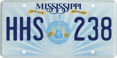 MS license plate HHS238