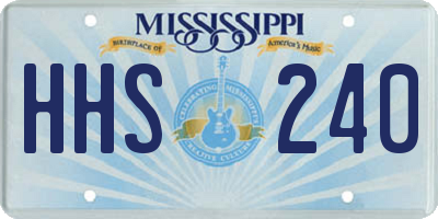 MS license plate HHS240