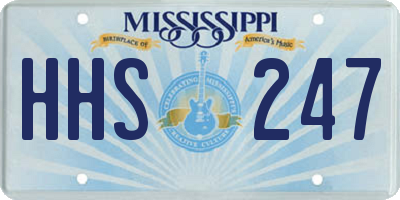 MS license plate HHS247