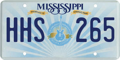 MS license plate HHS265