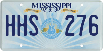 MS license plate HHS276