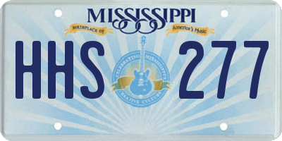 MS license plate HHS277