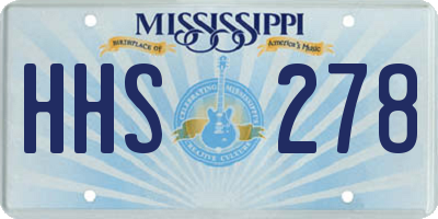 MS license plate HHS278