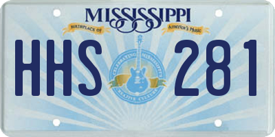 MS license plate HHS281