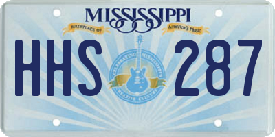 MS license plate HHS287